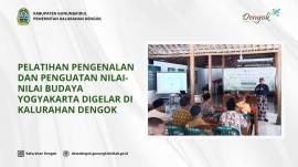 Pelatihan Pengenalan dan Penguatan Nilai-Nilai Budaya Yogyakarta Digelar di Kalurahan Dengok Gelomba